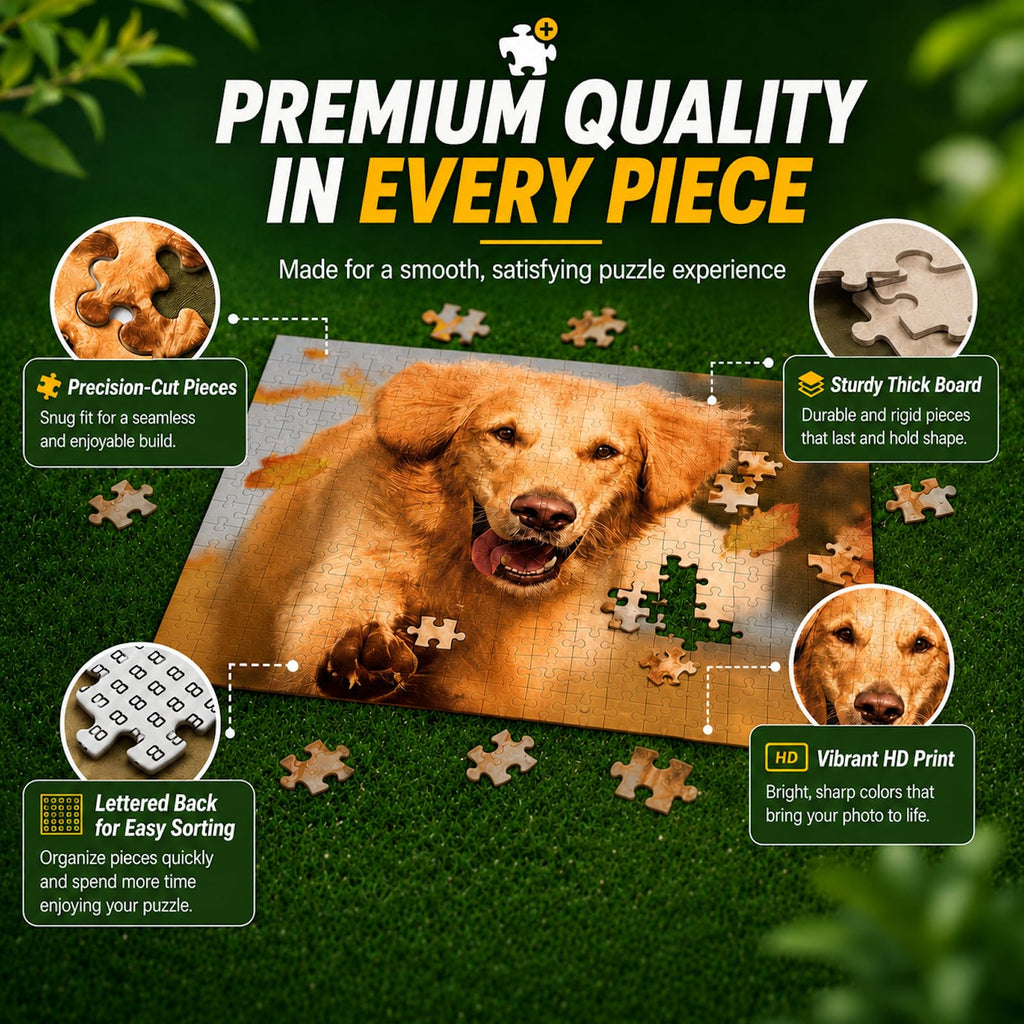Custom Puzzles Personalized Jigsaw Puzzle 35/70/120/200/300/500/520/1000 Pieces from Photo Make Your Own Puzzle Custom Jigsaw Puzzle for Adults Family Wedding Graduation Gift