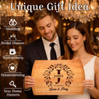 Personalized Wedding Gift Cutting Board for Couples Custom Engraved Walnut Cherry or Bamboo Wood Charcuterie Board Anniversary & Housewarming Real Estate Closing Engagement & Bridal Shower Gift