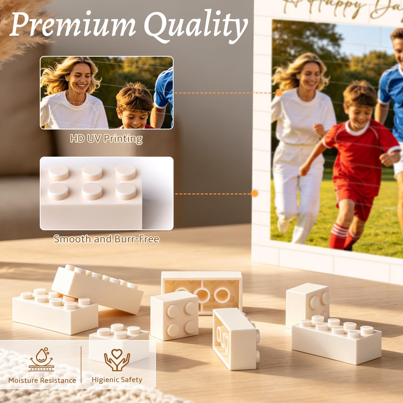 Custom Building Brick Puzzles from Photos Personalized Picture Block Puzzle with Text Custom Picture Gifts for Couple Family Friends Personalized Anniversary Birthday Gifts DIY Home Decor