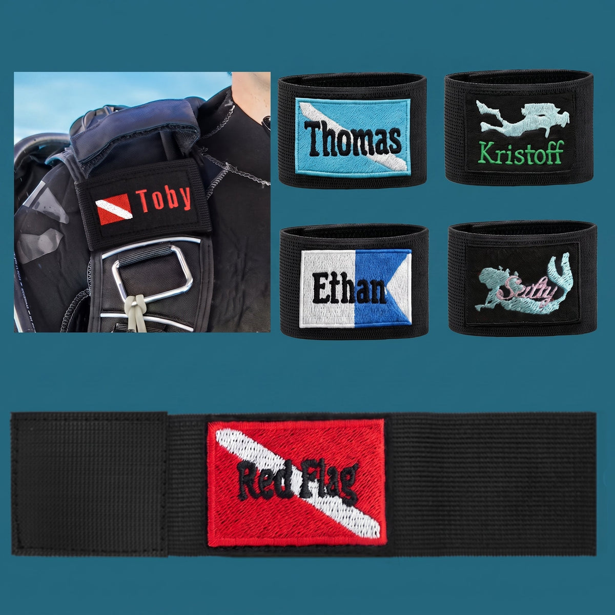 Personalized Dive Name Tag for BCD