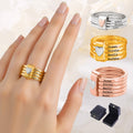 Personalized Name Ring for Women Stacking Rings with Engraved 2-7 Names