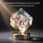 Personalized Photo Collage Frame 3D Rotatable Crystal Cube Custom Multi Picture Frame DIY Wedding Photo Frame Personalized Keepsake Gift for Wedding Gifts Home Decoration Family Love Friends