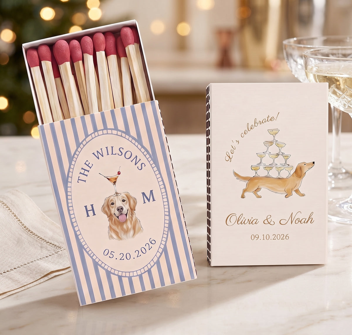 Custom Photo Matchbooks Wedding Party Favors