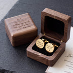 Personalized Father of the Bride Cufflinks Custom Engraved Cufflinks Forever Your Little Girl Stainless Steel Cuff Links with Wood Gift Box Jewelry Gift for Father Wedding Gifts for Daddy
