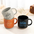 Personalized Pet Character Silhouette Mug 12 oz Coffee Mug Custom Pet & Owner Name Ceramic cup Line Art Mug Gifts for Pet Lovers Pet Owners Birthday Xmas Mother's Day Holiday Gifts