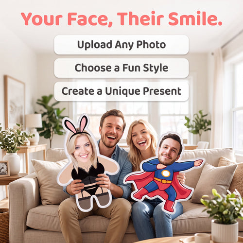 Custom 3D Face Plush Pillow